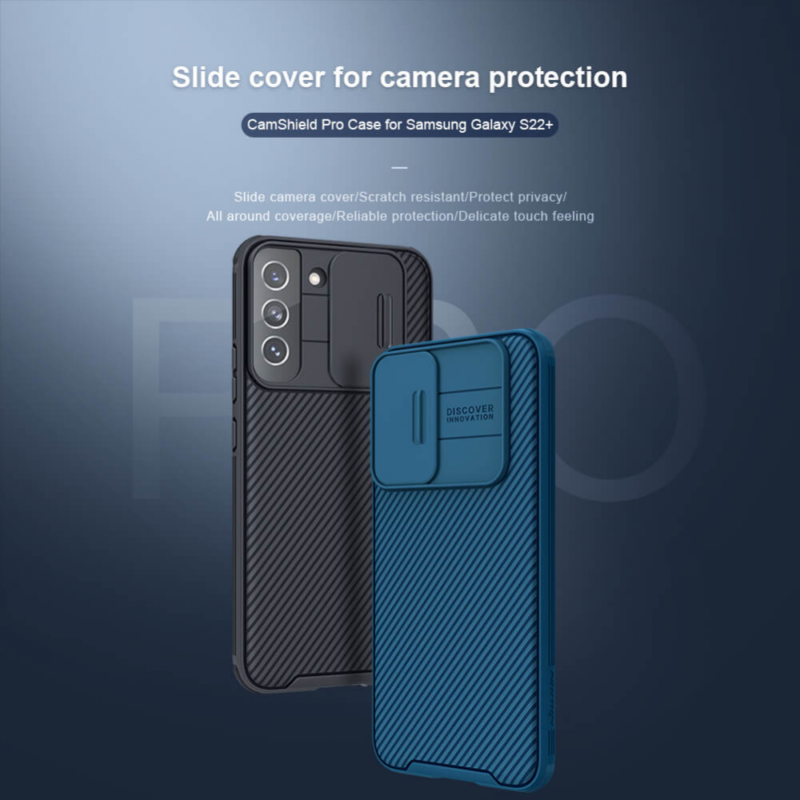 Maska Nillkin CamShield Pro za Samsung S906B Galaxy S22 Plus 5G plava
