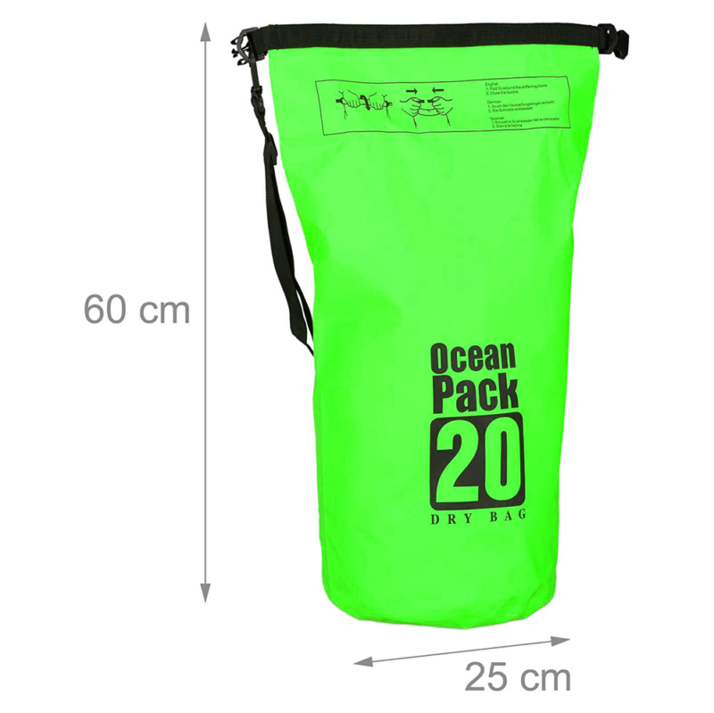 Vodootporna suva torba EL 20L zelena