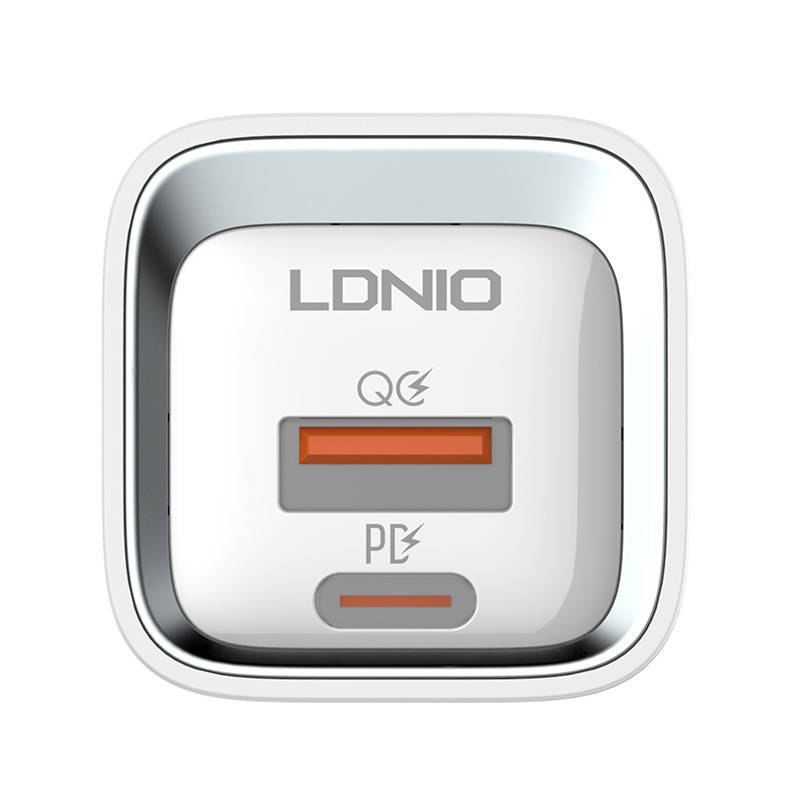Kucni punjac LDNIO A2318C 20W PD Quick Charge 3.0 sa Type C na iPhone lightning kablom beli