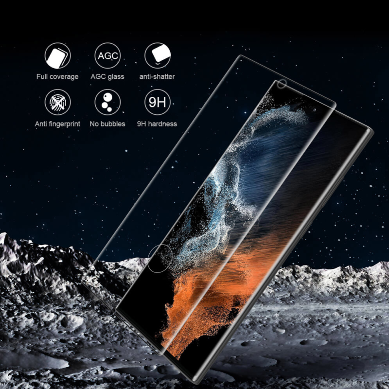 Zaštitno staklo Nillkin 3D CP+Max za Samsung S918B Galaxy S23 Ultra crni