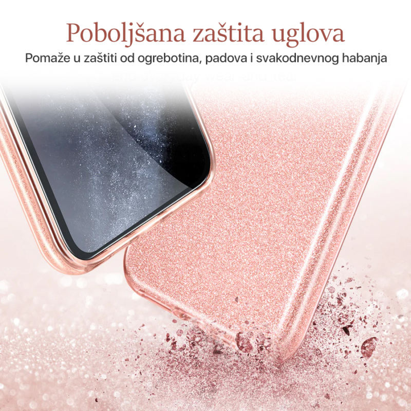 Maska Crystal Dust za Samsung A235B Galaxy A23 4G/5G roze
