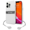 Maska Guess 4G Stripe Charm za iPhone 13 Pro Max 6.7 siva (GUHCP13XKB4GGR)