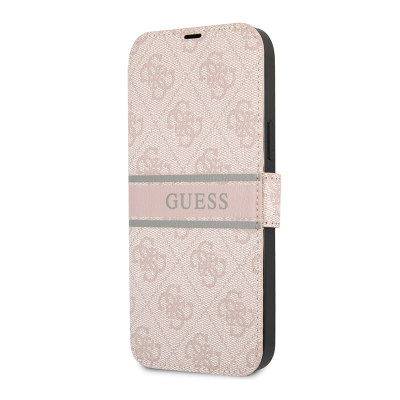Maska Guess Stripe Bk Pu za iPhone 13 6.1 roze (GUBKP13M4GDPI)