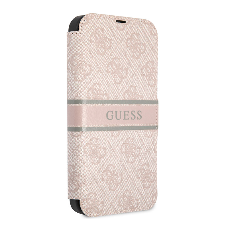 Maska Guess Stripe Bk Pu za iPhone 13 6.1 roze (GUBKP13M4GDPI)