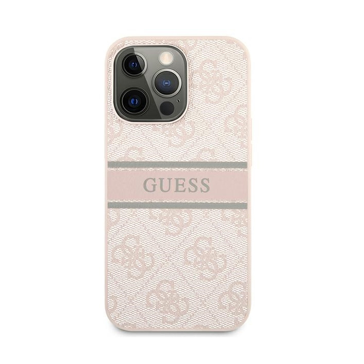 Maska Guess Stripe za iPhone 13 Pro 6.1 roze (GUHCP13L4GDPI)