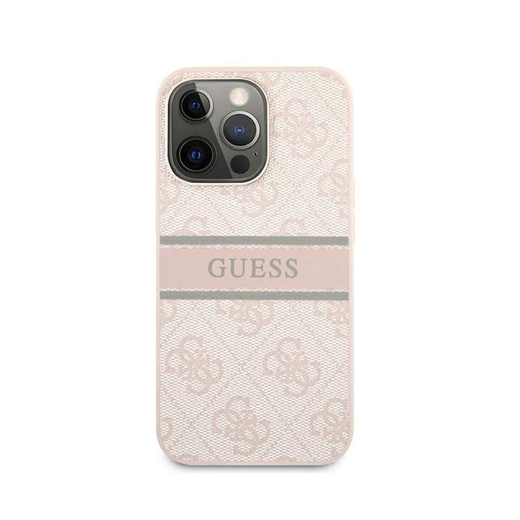 Maska Guess Stripe za iPhone 13 Pro Max 6.7 roze (GUHCP13X4GDPI)