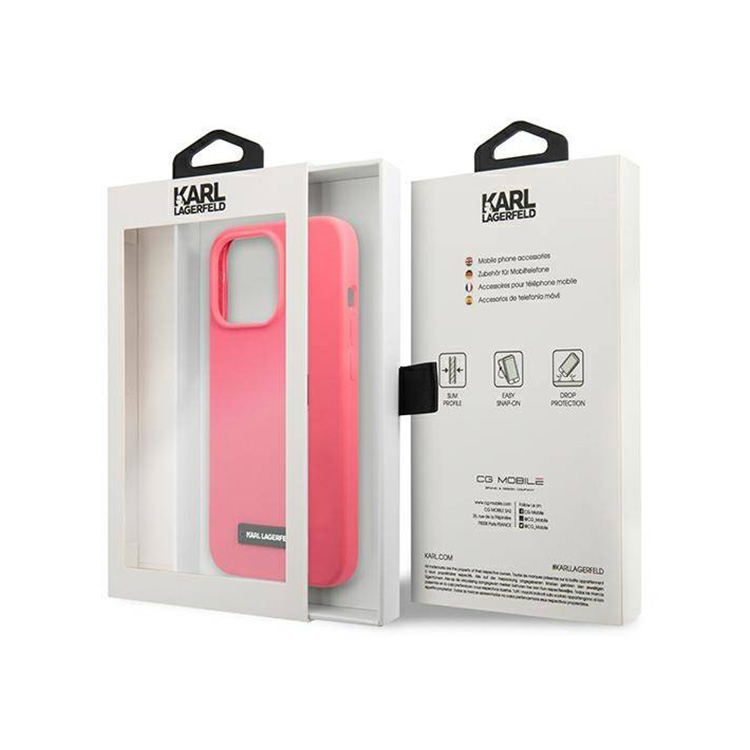 Maska Karl Lagerfeld Hc Silicone Plaque za iPhone 13 Pro 6.1 pink (KLHCP13LSLMP1PI)