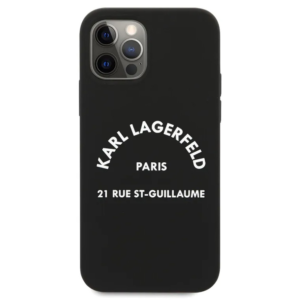 Maska Karl Lagerfeld Hc Silicone RSG za iPhone 12/12 Pro 6.1 crna (KLHCP12MSLSGRBK)