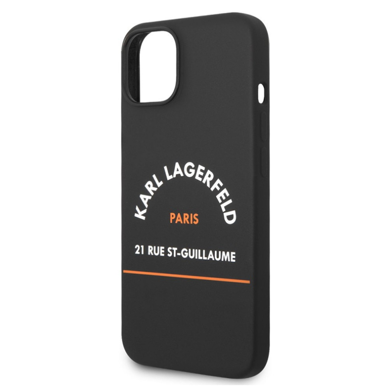 Maska Karl Lagerfeld Hc Silicone RSG za iPhone 14 Plus 6.7 crna (KLHCP14MSRSGHLK)