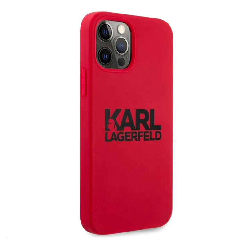 Maska Karl Lagerfeld Hc Silicone Stack Logo za iPhone 12/12 Pro 6.1 crvena (KLHCP12MSLKLRE)