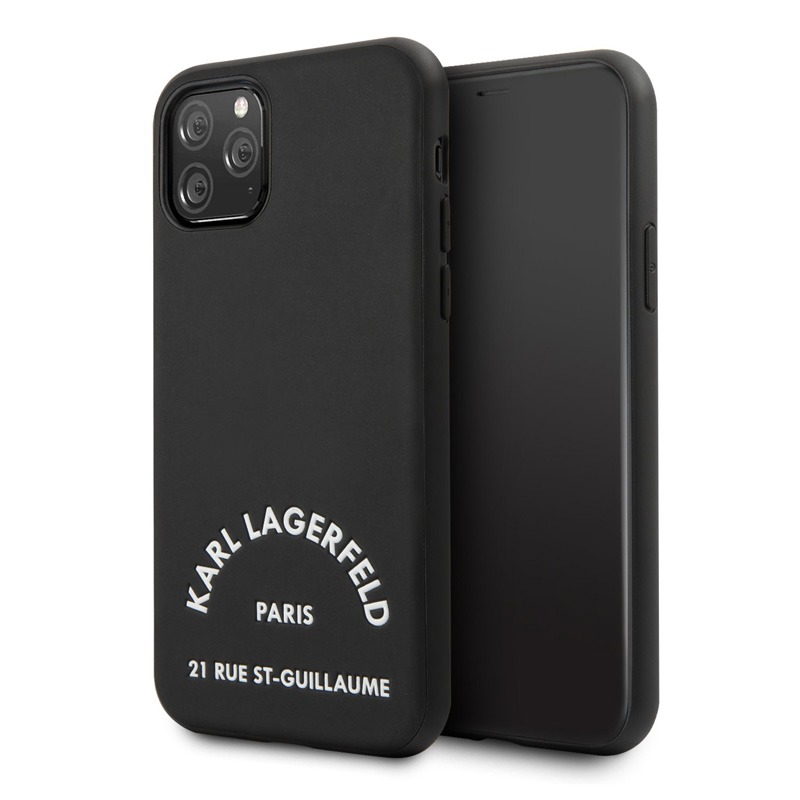 Maska Karl Lagerfeld PU Leather ST Guillame za iPhone 11 Pro Max 6.5 crna (KLHCN65NYBK)