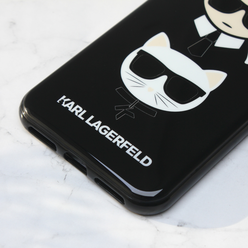 Maska Karl Lagerfeld TPU Choupette za iPhone X/XS crna (KLHCPXTPUKICKC)