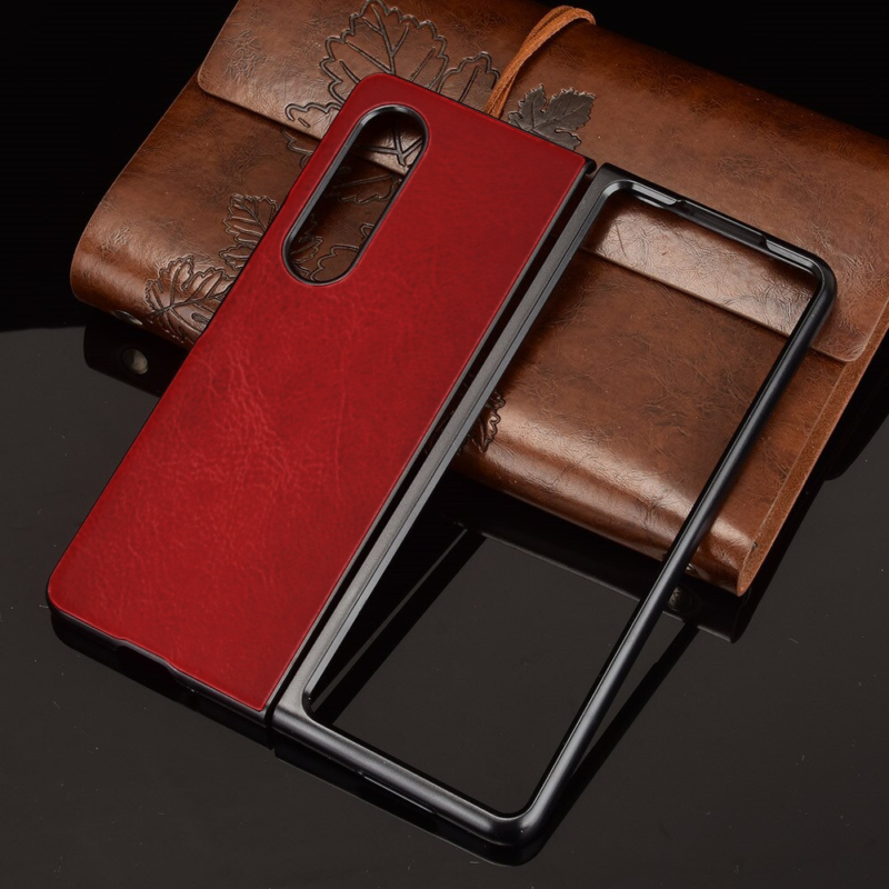 Maska Leather za Samsung Z Fold 4 crvena