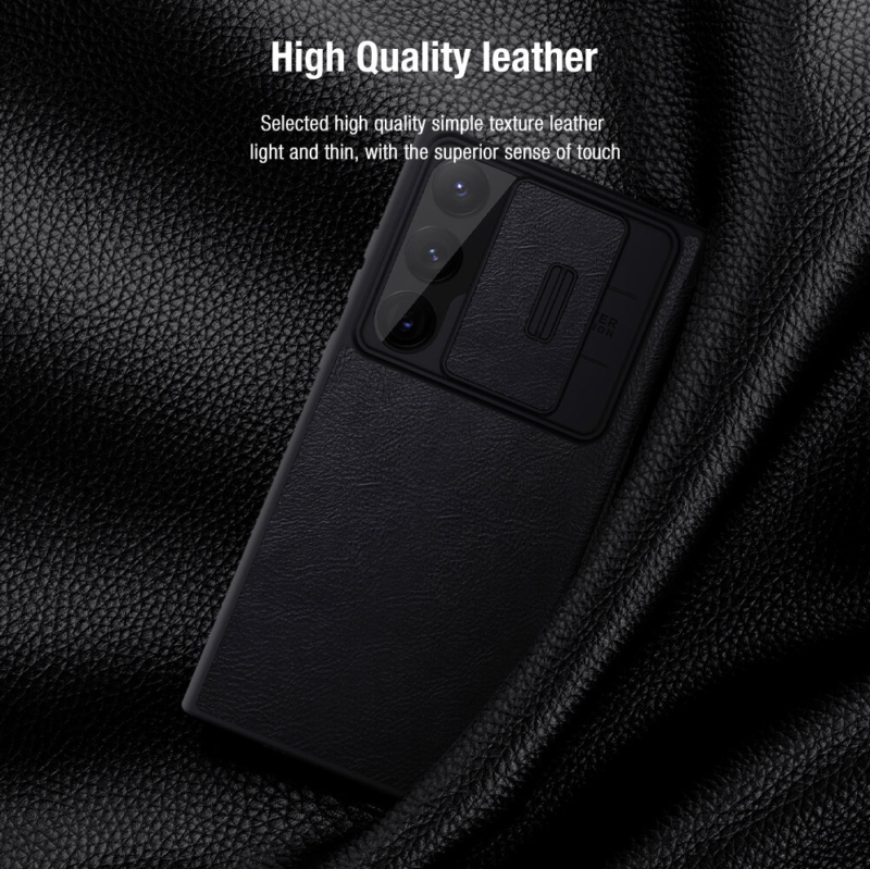 Maska Nillkin Qin Pro Leather za Samsung S918B Galaxy S23 Ultra crna