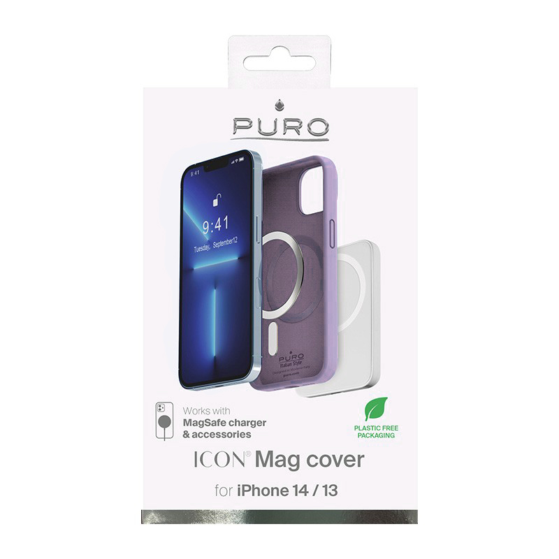 Maska Puro ICON Mag za iPhone 14/13 6.1 lila