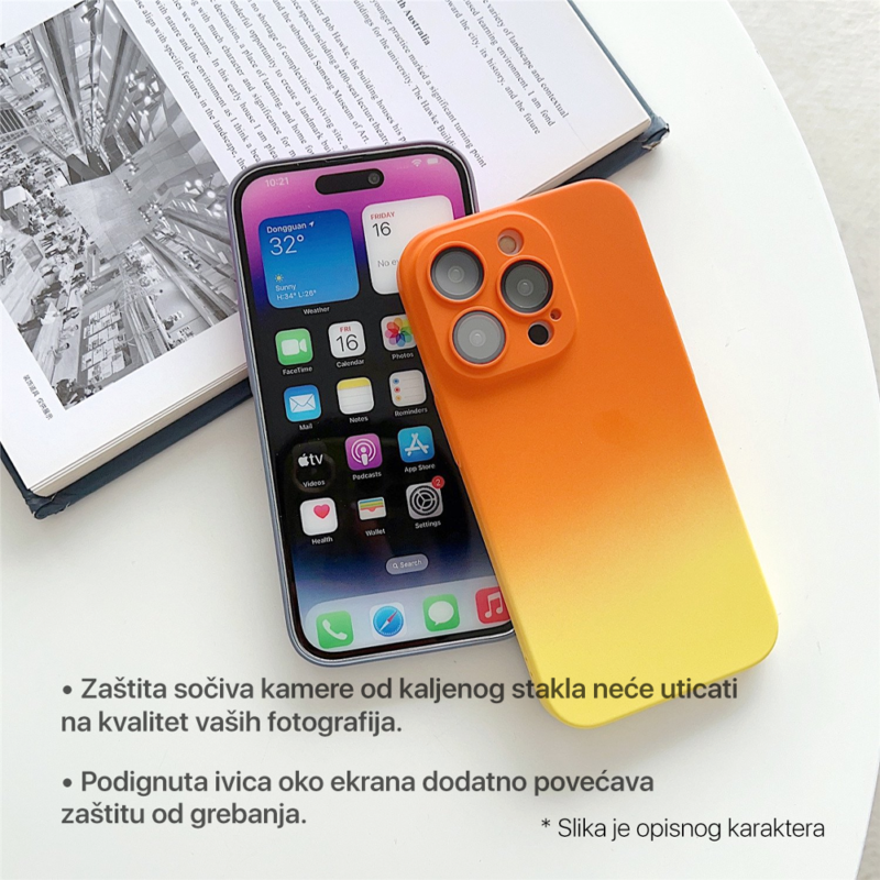 Maska Rainbow Spring za iPhone 14 6.1 zeleno svetlo plava