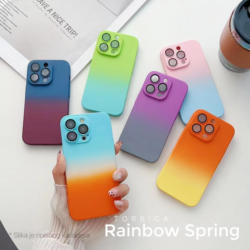 Maska Rainbow Spring za Samsung S23 narandzasto zuta