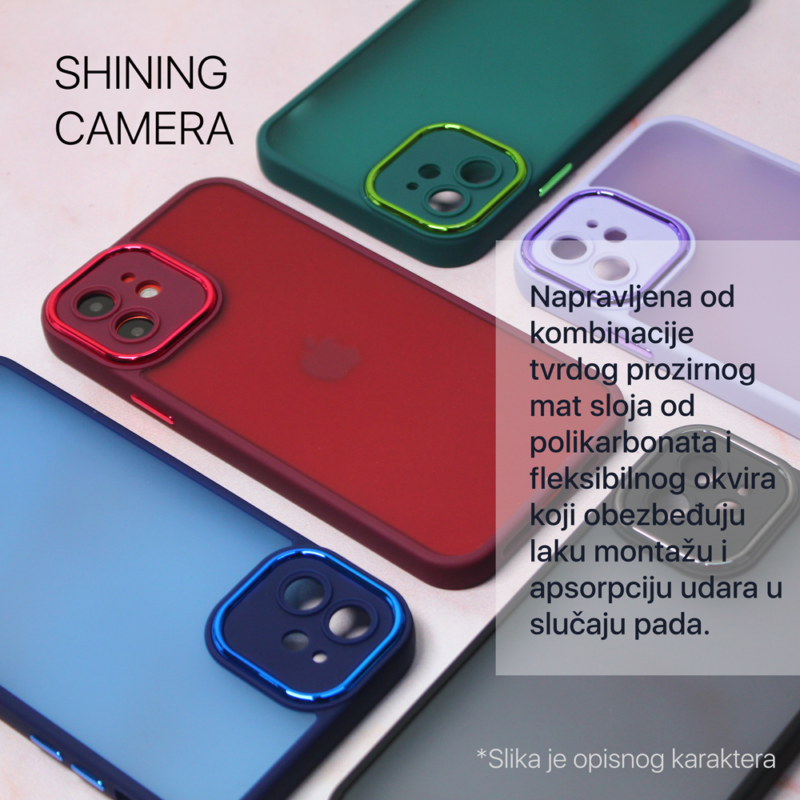 Maska Shining Camera za Samsung S916B Galaxy S23 Plus crvena