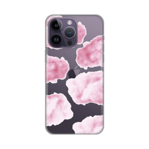 Maska Silikonska Print Skin za iPhone 14 Pro Max 6.7 Pink Clouds
