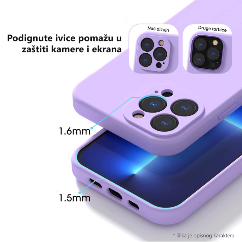 Maska Teracell Soft Velvet za iPhone 14 Plus 6.7 ljubicasta