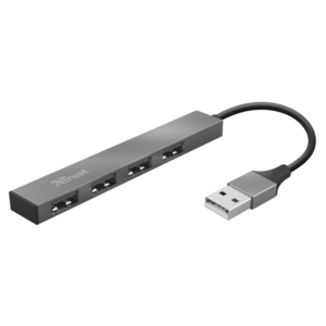 Adapter TRUST Halyx USB hub sa 4xUSB porta sivi