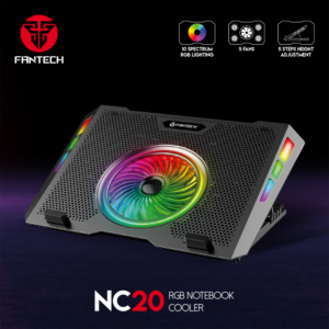 Laptop Cooler Fantech NC20 RGB crni