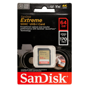 Mem. Kartica SanDisk SDXC 64GB Extreme 170MB/s V30 UHS-I Class 10 U3 V30