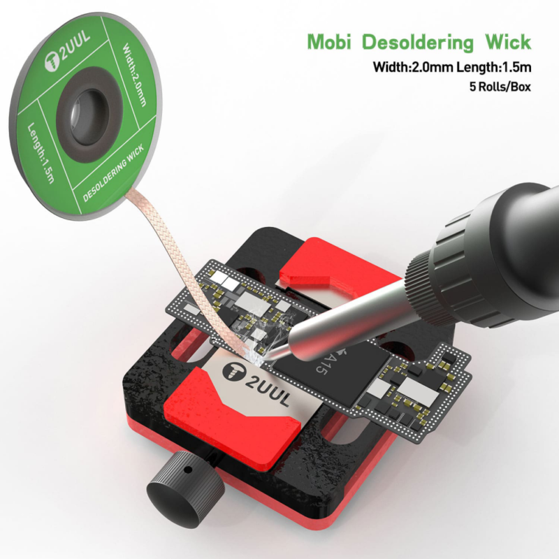 Pletenica za skidanje kalaja 2UUL Mobi Desoldering Wick CY2015 (5 Rolls/Box)