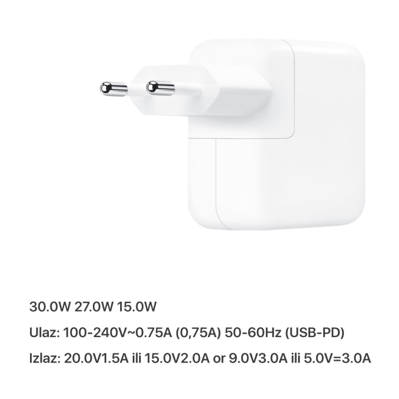 Punjac za laptop Apple 30W USB Type C HQ