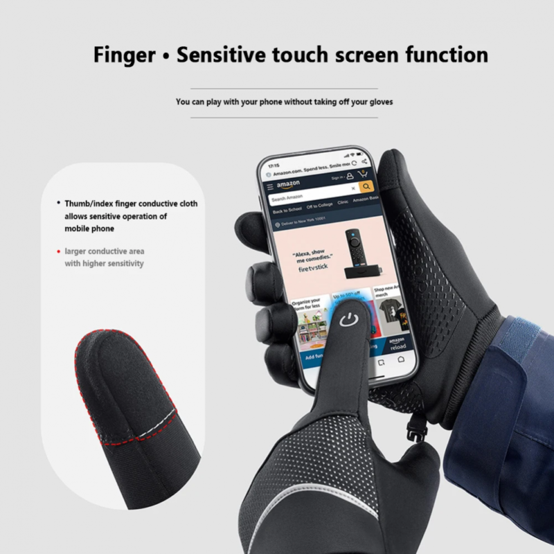 Rukavice za touch screen Vilico sive L