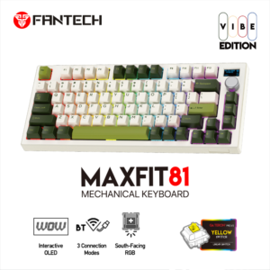 Tastatura Mehanicka Gaming Fantech MK910 RGB Vibe Maxfit 81 Milky Matcha Wireless (Yellow switch)