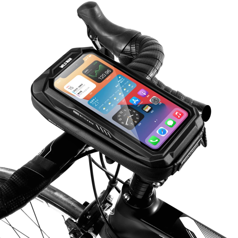 Torba/drzac za mobilni telefon za bicikl Wild man II crna