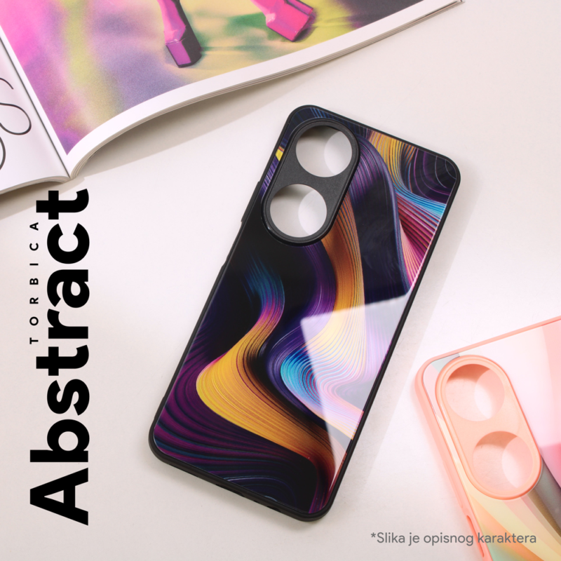 Maska Abstract za Honor Magic 5 Lite tamno ljubicasta