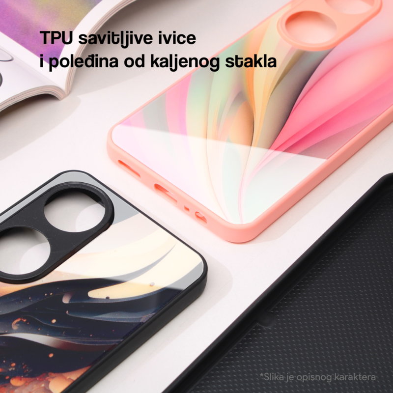 Maska Abstract za iPhone 15 6.1 roza