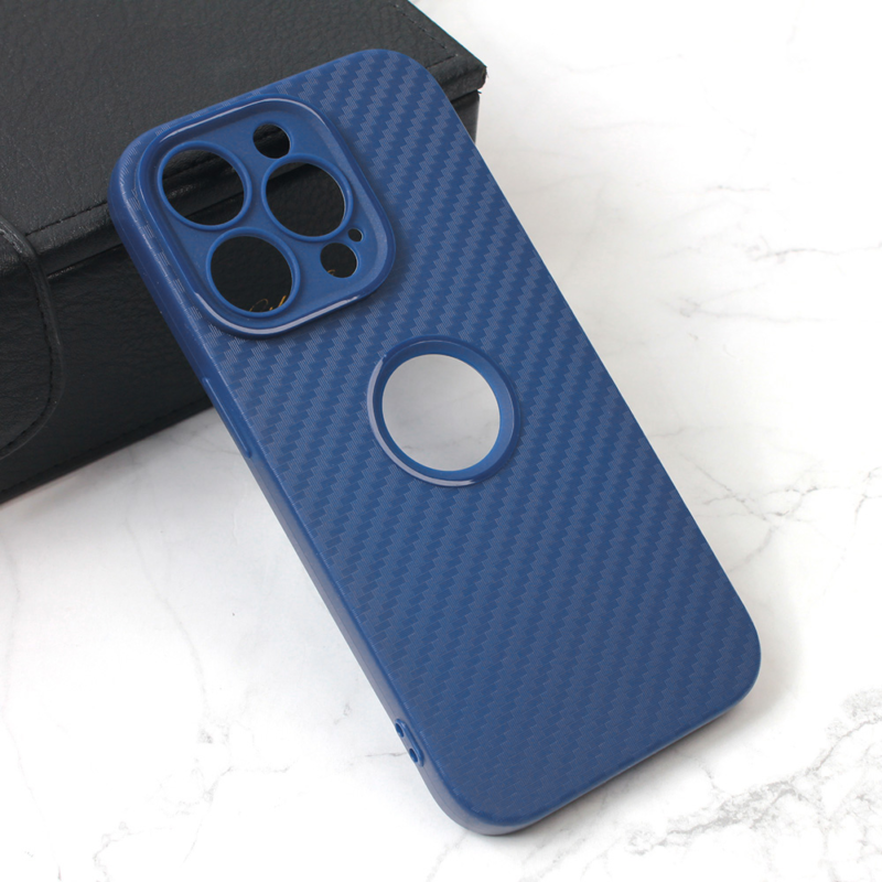 Maska Carbon Stripe za iPhone 15 Pro 6.1 plava