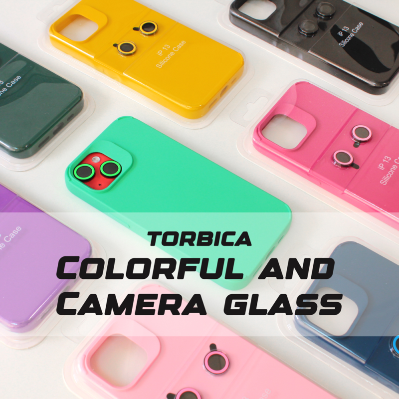 Maska Colorful and Camera glass za iPhone 13 6.1 mint