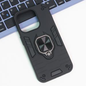 Maska Cube Ring za iPhone 15 Pro 6.1 crna