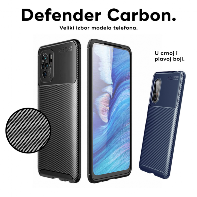 Maska Defender Carbon za iPhone 15 Pro 6.1 crna