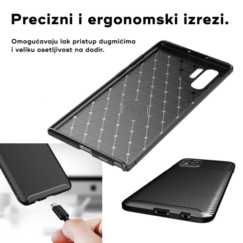 Maska Defender Carbon za Xiaomi Redmi 13C crna