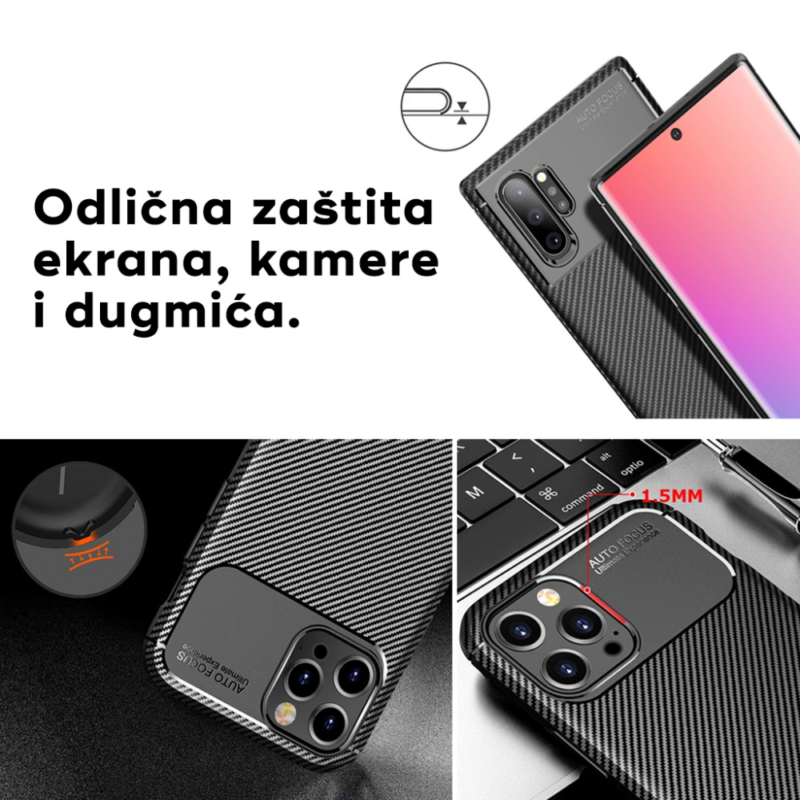 Maska Defender Carbon za Xiaomi Redmi 13C crna