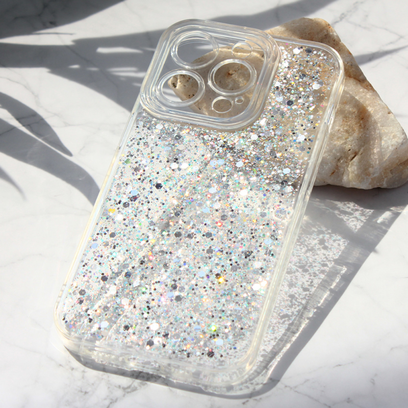 Maska Glitter za iPhone 14 Pro 6.1 srebrna