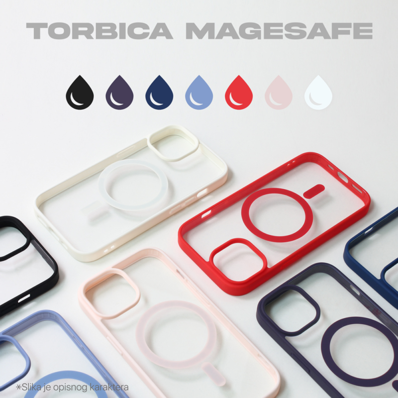 Maska Magesafe za iPhone 15 Pro 6.1 tamno plava