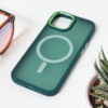 Maska Magsafe colorful za iPhone 15 6.1 tamno zelena