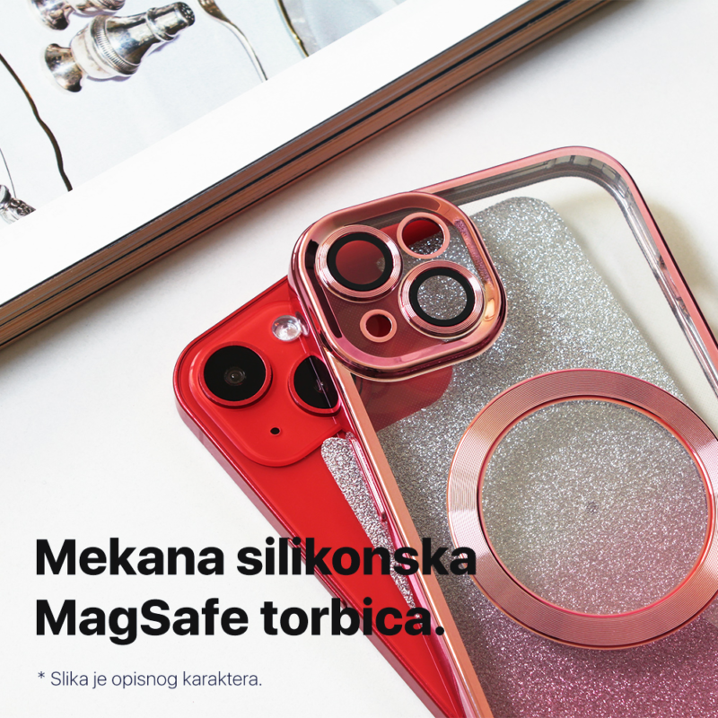 Maska Shine Magsafe za iPhone 14 6.1 roza