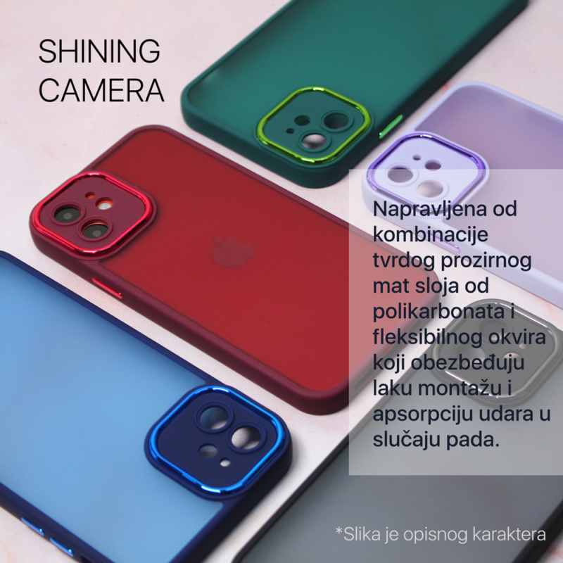 Maska Shining Camera za Honor X7a ljubicasta