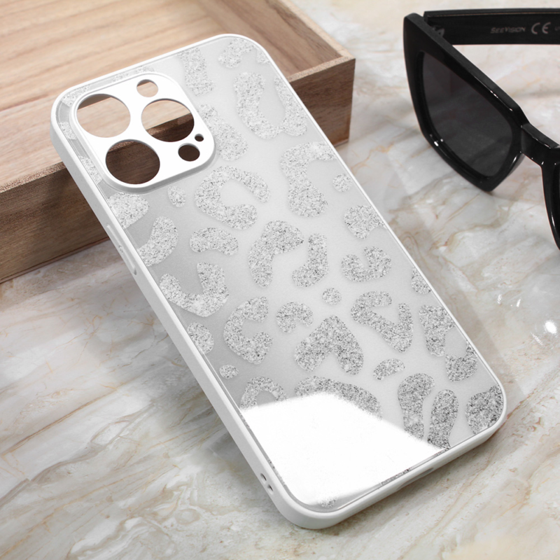 Maska Shiny glass za iPhone 13 Pro Max 6.7 bela