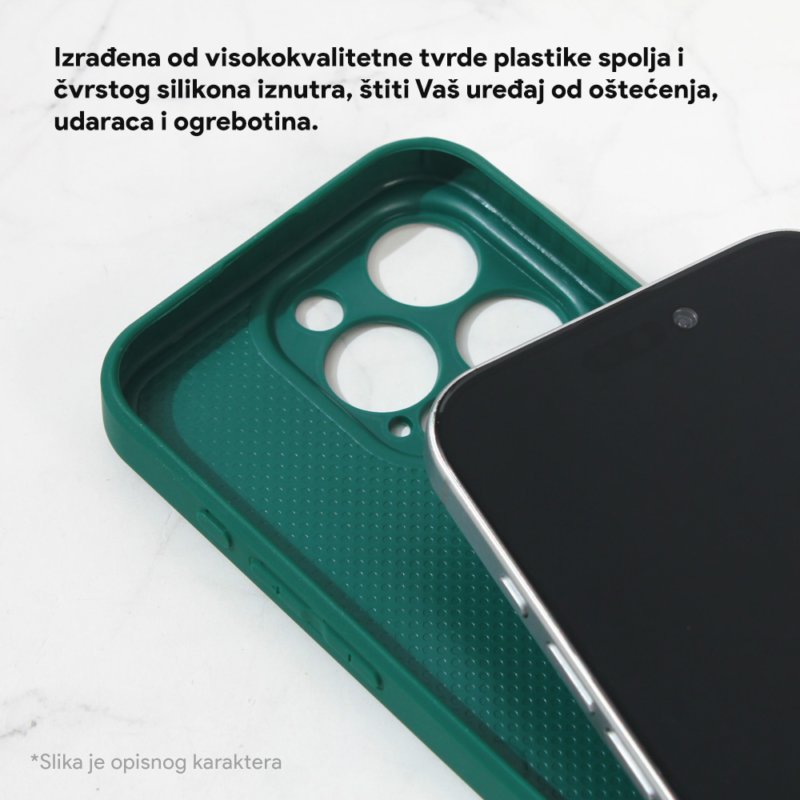 Maska Shiny glass za iPhone 15 Pro Max 6.7 zelena