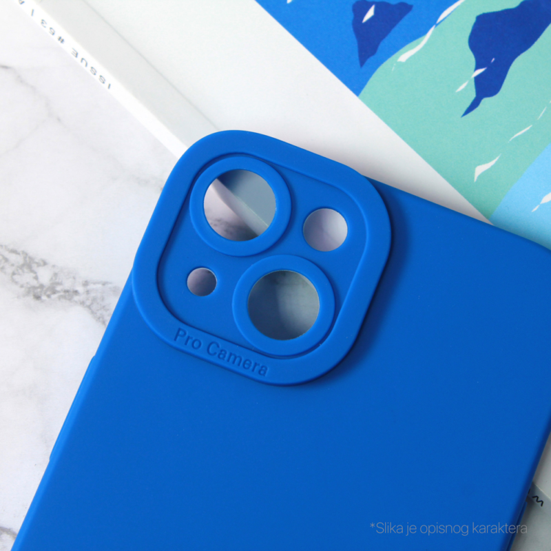 Maska Silikon Pro Camera za iPhone 15 6.1 tamno plava