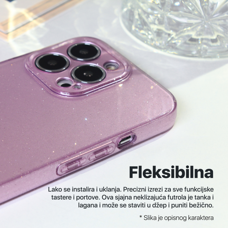 Maska Sparkle Dust za iPhone 14 Pro Max 6.7 ljubicasta