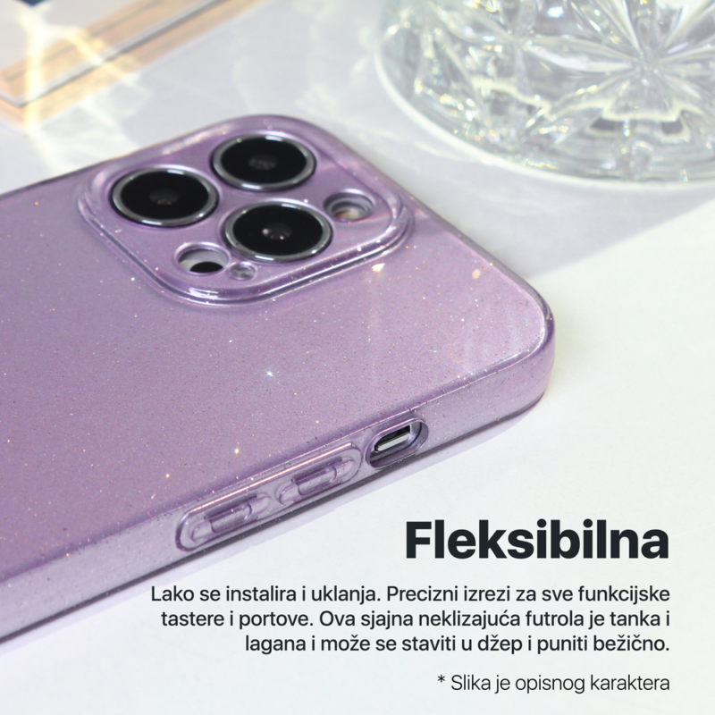 Maska Sparkle Dust za iPhone 15 6.1 zelena